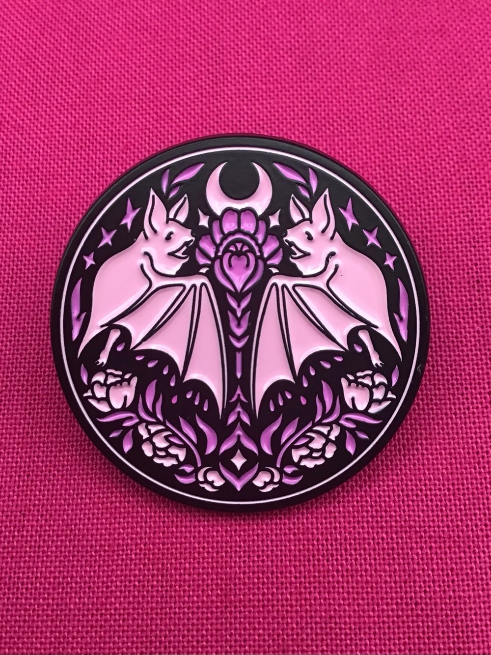 Gothic Bats Enamel Pin